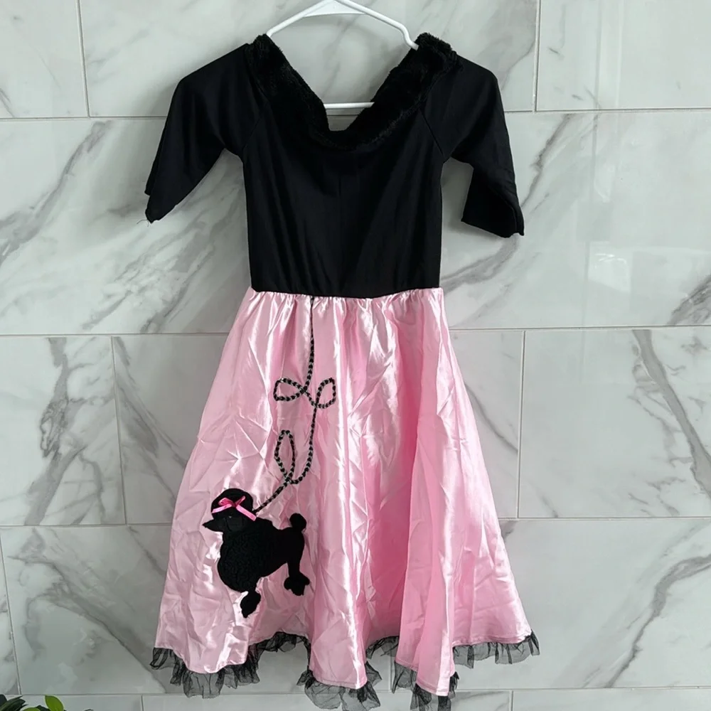 Girls 50s Dress with Poodle Halloween Costume 
Size Medium (8-10) - Picture 2 of 8